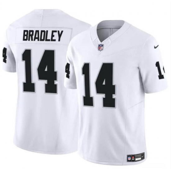Men Las Vegas Raiders 14 Carter Bradley White F U S E Vapor Stitched Football Jersey Men Las Vegas Raiders 14 Carter Bradley White F U S E Vapor Stitched Football Jersey