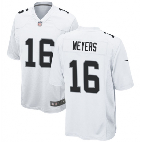 Men Las Vegas Raiders 16 Jakobi Meyers White Stitched Football Game Jersey Men Las Vegas Raiders 16 Jakobi Meyers White Stitched Football Game Jersey