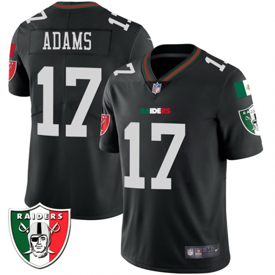Men Las Vegas Raiders 17 Davante Adams Black Mexico Vapor Limited Stitched Football Jersey Men Las Vegas Raiders 17 Davante Adams Black Mexico Vapor Limited Stitched Football Jersey