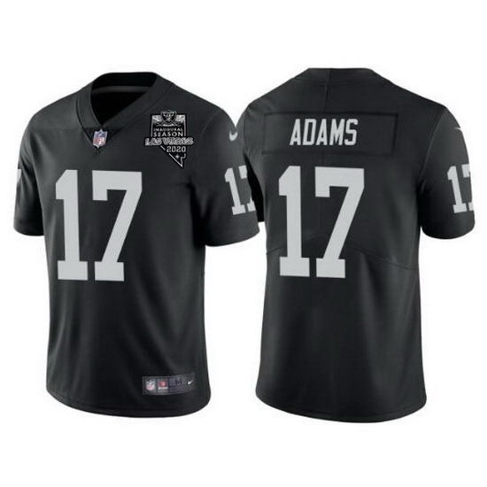Men Las Vegas Raiders 17 Davante Adams Black With 2020 Inaugural Season Patch Vapor Limited Stitched jersey Men Las Vegas Raiders 17 Davante Adams Black With 2020 Inaugural Season Patch Vapor Limited Stitched jersey