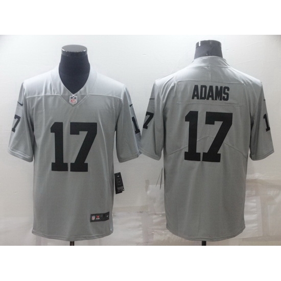 Men Las Vegas Raiders 17 Davante Adams Grey Limited Stitched jersey