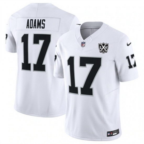 Men Las Vegas Raiders 17 Davante Adams White 2024 F U S E 65th Anniversary Patch Vapor Stitched Football Jersey Men Las Vegas Raiders 17 Davante Adams White 2024 F U S E 65th Anniversary Patch Vapor Stitched Football Jersey