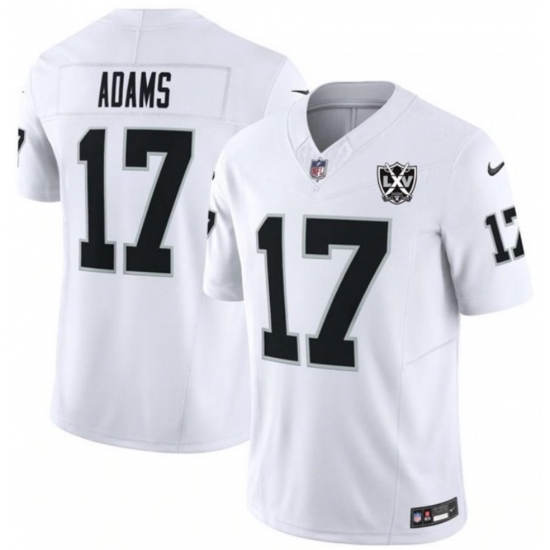 Men Las Vegas Raiders 17 Davante Adams White Vapor Untouchable LXV Patch Limited Stitched NFL Jersey Men Las Vegas Raiders 17 Davante Adams White Vapor Untouchable LXV Patch Limited Stitched NFL Jersey