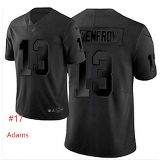 Men Las Vegas Raiders #17 Devante Adams Black Fashion Stitched Jersey Men Las Vegas Raiders #17 Devante Adams Black Fashion Stitched Jersey