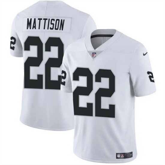 Men Las Vegas Raiders 22 Alexander Mattison White 2024 Vapor Stitched Football Jersey Men Las Vegas Raiders 22 Alexander Mattison White 2024 Vapor Stitched Football Jersey