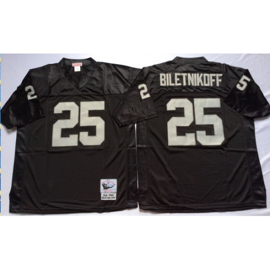 Men Las Vegas Raiders 25 Fred Biletnikoff Black M&N Throwback Jersey Men Las Vegas Raiders 25 Fred Biletnikoff Black M&N Throwback Jersey