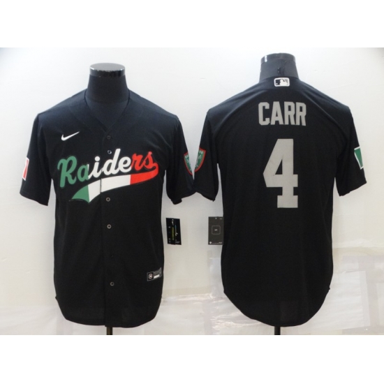 Men Las Vegas Raiders 4 Derek Carr Black Mexico Stitched Jersey Men Las Vegas Raiders 4 Derek Carr Black Mexico Stitched Jersey