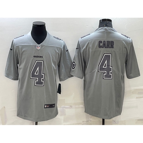 Men Las Vegas Raiders 4 Derek Carr Grey Atmosphere Fashion Stitched Jersey Men Las Vegas Raiders 4 Derek Carr Grey Atmosphere Fashion Stitched Jersey