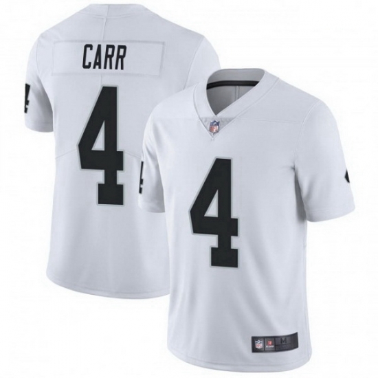 Men Las Vegas Raiders 4 Derek Carr White Untouchable Vapor Limited Jersey Men Las Vegas Raiders 4 Derek Carr White Untouchable Vapor Limited Jersey