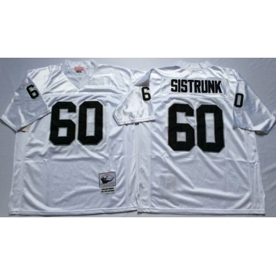 Men Las Vegas Raiders 60 Otis Sistrunk White M&N Throwback Jersey Men Las Vegas Raiders 60 Otis Sistrunk White M&N Throwback Jersey