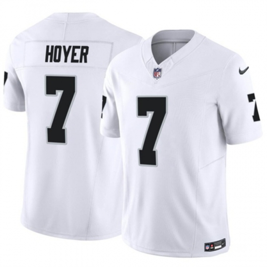 Men Las Vegas Raiders 7 Brian Hoyer White 2023 F U S E Vapor Untouchable Stitched Football Jersey Men Las Vegas Raiders 7 Brian Hoyer White 2023 F U S E Vapor Untouchable Stitched Football Jersey