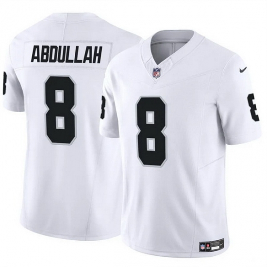 Men Las Vegas Raiders 8 Ameer Abdullah White F U S E Vapor Stitched Football Jersey Men Las Vegas Raiders 8 Ameer Abdullah White F U S E Vapor Stitched Football Jersey