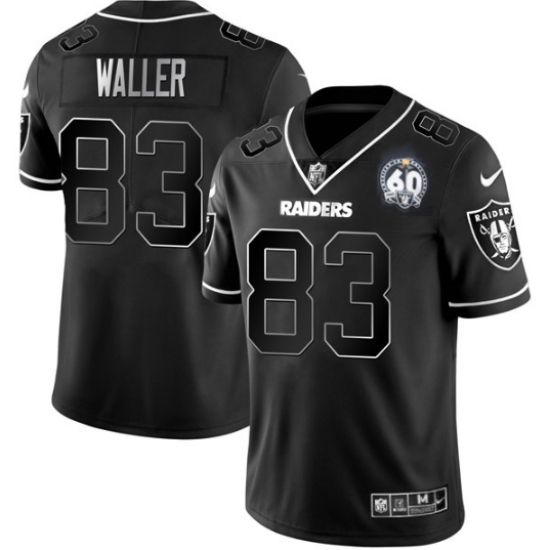 Men Las Vegas Raiders 83 Darren Waller Black Shadow Vapor Limited Stitched Jersey Men Las Vegas Raiders 83 Darren Waller Black Shadow Vapor Limited Stitched Jersey