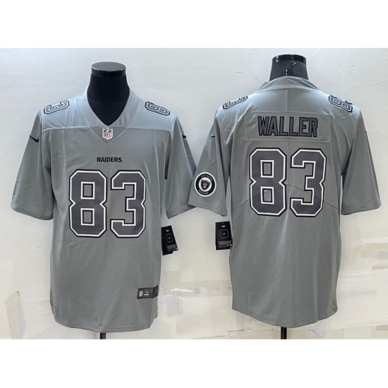 Men Las Vegas Raiders 83 Darren Waller Grey Atmosphere Fashion Stitched Jersey Men Las Vegas Raiders 83 Darren Waller Grey Atmosphere Fashion Stitched Jersey