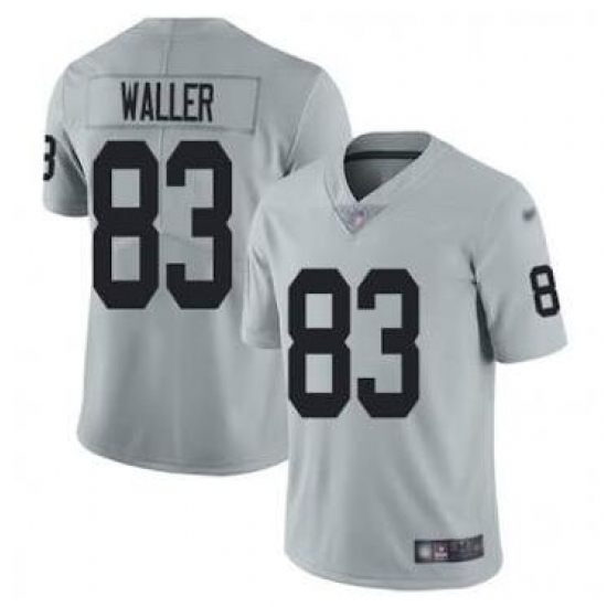 Men Las Vegas Raiders 83 Darren Waller Grey Vapor Untouchable Limited Stitched Jersey Men Las Vegas Raiders 83 Darren Waller Grey Vapor Untouchable Limited Stitched Jersey