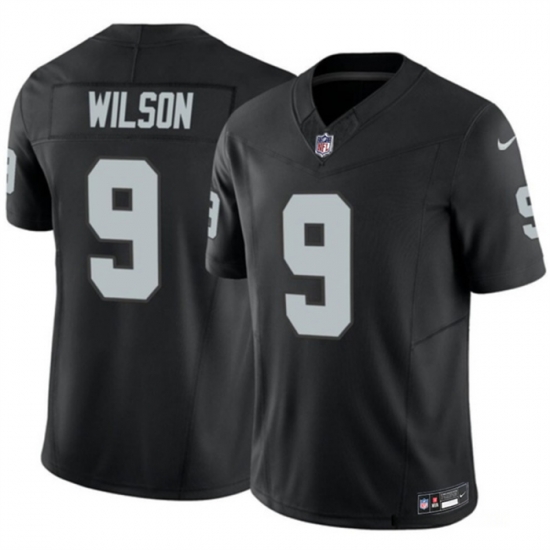 Men Las Vegas Raiders 9 Tyree Wilson Black 2023 F U S E Vapor Untouchable Stitched Football Jersey Men Las Vegas Raiders 9 Tyree Wilson Black 2023 F U S E Vapor Untouchable Stitched Football Jersey