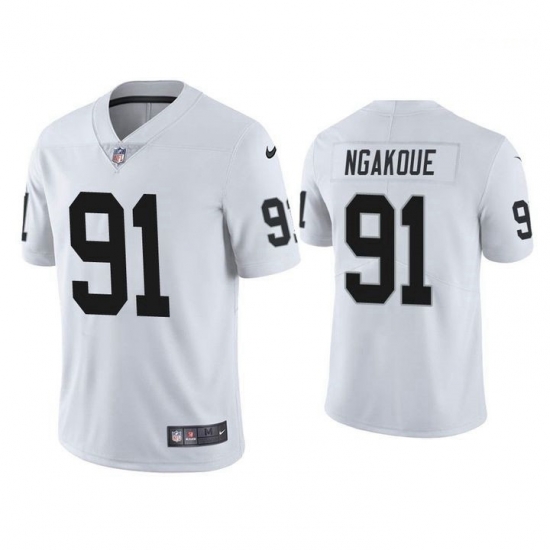 Men Las Vegas Raiders 91 Yannick Ngakoue Vapor Limited White Jersey Men Las Vegas Raiders 91 Yannick Ngakoue Vapor Limited White Jersey