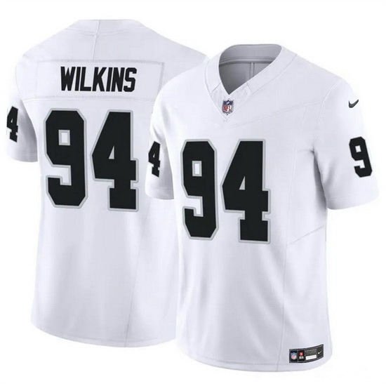 Men Las Vegas Raiders 94 Christian Wilkins White 2024 F U S E Vapor Stitched Football Jersey Men Las Vegas Raiders 94 Christian Wilkins White 2024 F U S E Vapor Stitched Football Jersey