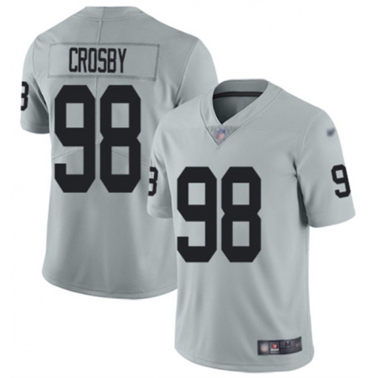 Men Las Vegas Raiders 98 Maxx Crosby Grey Vapor Untouchable Limited Stitched Jersey Men Las Vegas Raiders 98 Maxx Crosby Grey Vapor Untouchable Limited Stitched Jersey