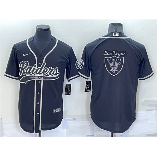 Men Las Vegas Raiders Black Team Big Logo With Patch Cool Base Stitched Baseb Men Las Vegas Raiders Black Team Big Logo With Patch Cool Base Stitched Baseb