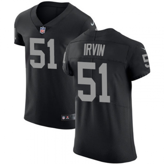 Men Nike Raiders #51 Bruce Irvin Black Team Color Stitched NFL Vapor Untouchable Elite Jersey Men Nike Raiders #51 Bruce Irvin Black Team Color Stitched NFL Vapor Untouchable Elite Jersey