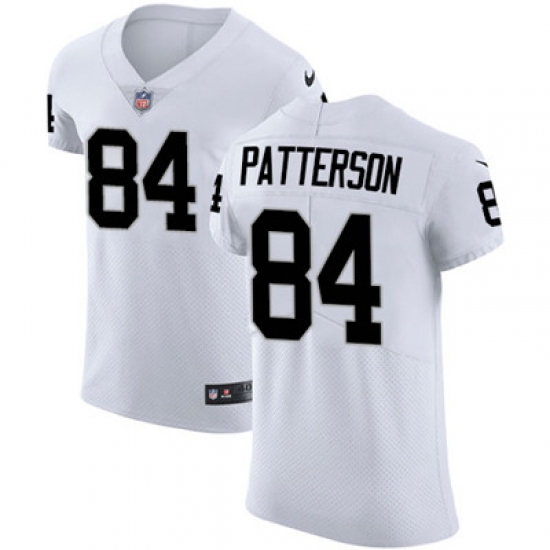 Men Nike Raiders #84 Cordarrelle Patterson White Stitched NFL Vapor Untouchable Elite Jersey Men Nike Raiders #84 Cordarrelle Patterson White Stitched NFL Vapor Untouchable Elite Jersey
