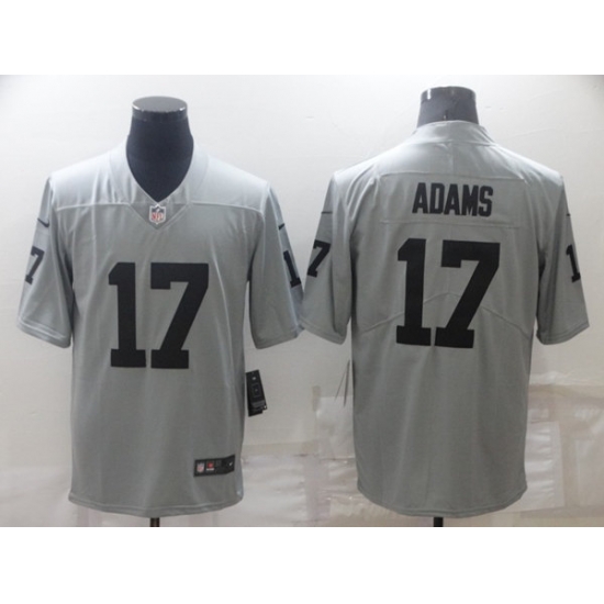 Men's Las Vegas Raiders #17 Davante Adams Grey Limited Stitched Jersey Men's Las Vegas Raiders #17 Davante Adams Grey Limited Stitched Jersey