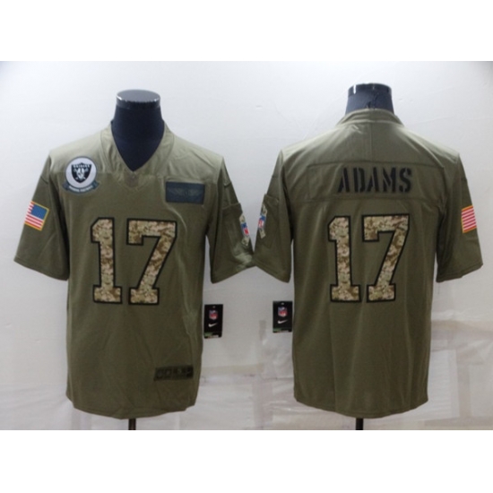 Men's Las Vegas Raiders #17 Davante Adams Olive Camo Salute To Service Limited Stitched Jersey Men's Las Vegas Raiders #17 Davante Adams Olive Camo Salute To Service Limited Stitched Jersey