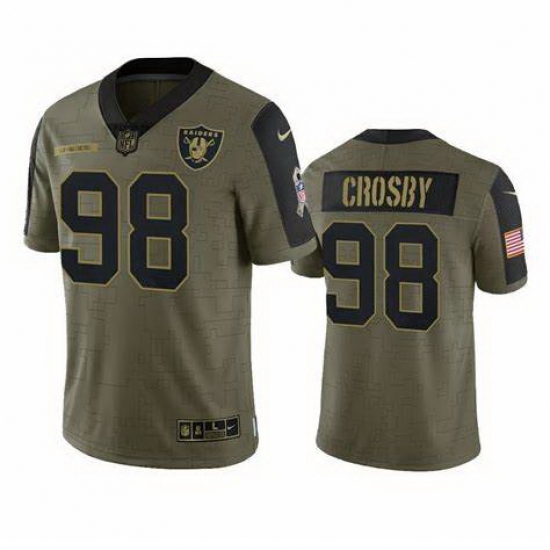 Men's Maxx Crosby Las Vegas Raiders 2021-22 Salute To Service Jersey Men's Maxx Crosby Las Vegas Raiders 2021-22 Salute To Service Jersey