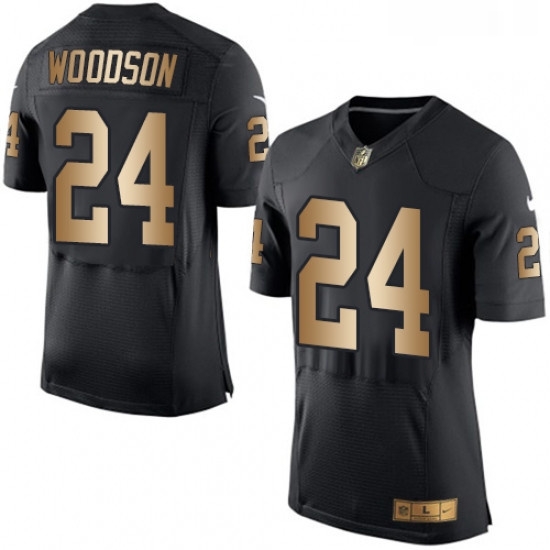 Mens Nike Oakland Raiders 24 Charles Woodson Elite BlackGold Team Color NFL Jersey Mens Nike Oakland Raiders 24 Charles Woodson Elite BlackGold Team Color NFL Jersey