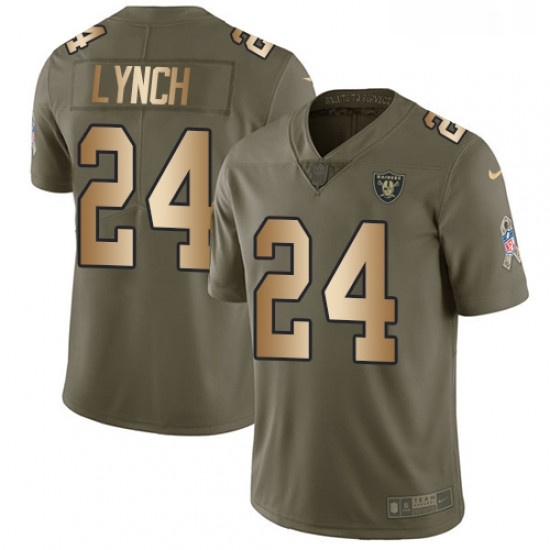 Mens Nike Oakland Raiders 24 Marshawn Lynch Limited OliveGold 2017 Salute to Service NFL Jersey Mens Nike Oakland Raiders 24 Marshawn Lynch Limited OliveGold 2017 Salute to Service NFL Jersey