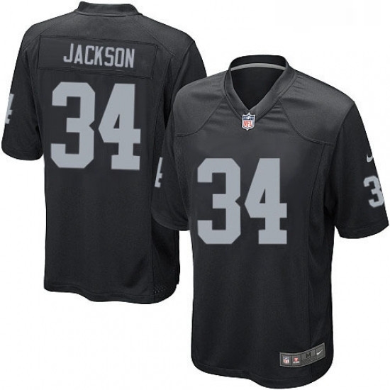 Mens Nike Oakland Raiders 34 Bo Jackson Game Black Team Color NFL Jersey Mens Nike Oakland Raiders 34 Bo Jackson Game Black Team Color NFL Jersey