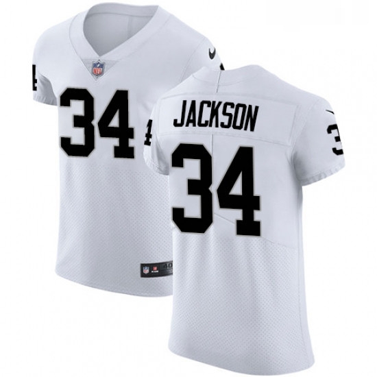 Mens Nike Oakland Raiders 34 Bo Jackson White Vapor Untouchable Elite Player NFL Jersey Mens Nike Oakland Raiders 34 Bo Jackson White Vapor Untouchable Elite Player NFL Jersey