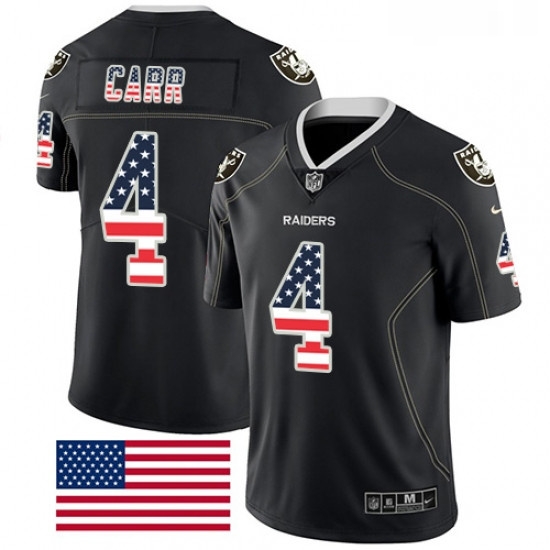 Mens Nike Oakland Raiders 4 Derek Carr Limited Black Rush USA Flag NFL Jersey Mens Nike Oakland Raiders 4 Derek Carr Limited Black Rush USA Flag NFL Jersey