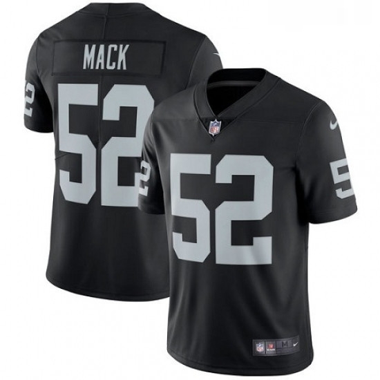 Mens Nike Oakland Raiders 52 Khalil Mack Black Team Color Vapor Untouchable Limited Player NFL Jersey Mens Nike Oakland Raiders 52 Khalil Mack Black Team Color Vapor Untouchable Limited Player NFL Jersey