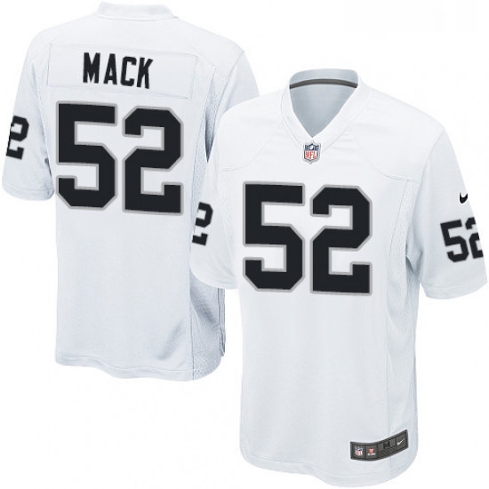 Mens Nike Oakland Raiders 52 Khalil Mack Game White NFL Jersey Mens Nike Oakland Raiders 52 Khalil Mack Game White NFL Jersey