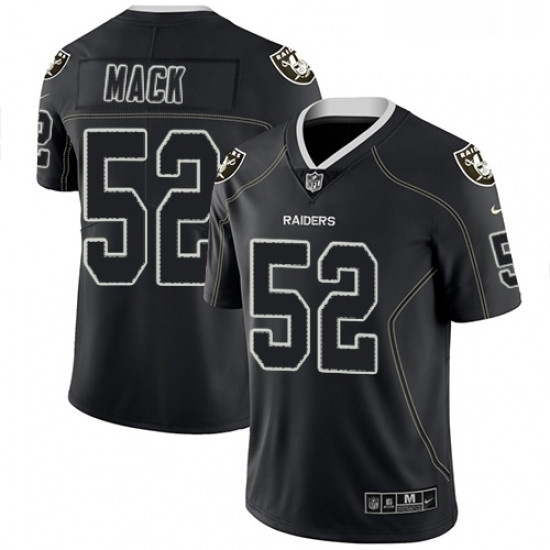 Mens Nike Oakland Raiders 52 Khalil Mack Limited Lights Out Black Rush NFL Jersey Mens Nike Oakland Raiders 52 Khalil Mack Limited Lights Out Black Rush NFL Jersey