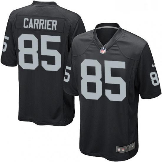 Mens Nike Oakland Raiders 85 Derek Carrier Game Black Team Color NFL Jersey Mens Nike Oakland Raiders 85 Derek Carrier Game Black Team Color NFL Jersey