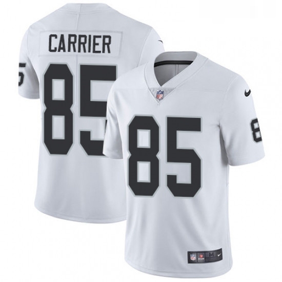 Mens Nike Oakland Raiders 85 Derek Carrier White Vapor Untouchable Limited Player NFL Jersey Mens Nike Oakland Raiders 85 Derek Carrier White Vapor Untouchable Limited Player NFL Jersey