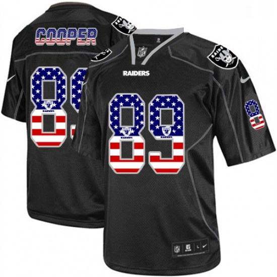 Mens Nike Oakland Raiders 89 Amari Cooper Elite Black USA Flag Fashion NFL Jersey Mens Nike Oakland Raiders 89 Amari Cooper Elite Black USA Flag Fashion NFL Jersey