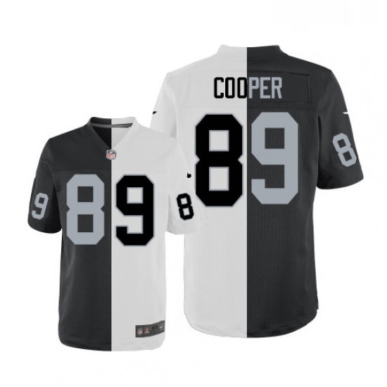 Mens Nike Oakland Raiders 89 Amari Cooper Elite BlackWhite Split Fashion NFL Jersey Mens Nike Oakland Raiders 89 Amari Cooper Elite BlackWhite Split Fashion NFL Jersey