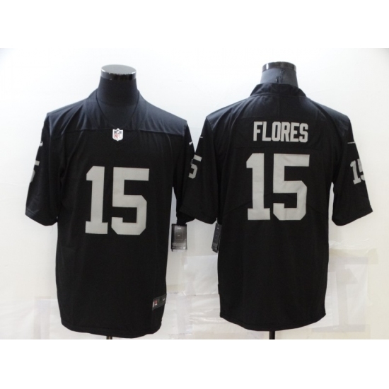 Men's Oakland Raiders #15 Wilmer Flores Nike Black Retired Player Limited Jersey Men's Oakland Raiders #15 Wilmer Flores Nike Black Retired Player Limited Jersey