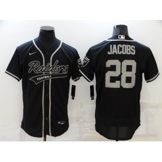 Men's Oakland Raiders #28 Josh Jacobs Black Nike Elite Jersey Men's Oakland Raiders #28 Josh Jacobs Black Nike Elite Jersey