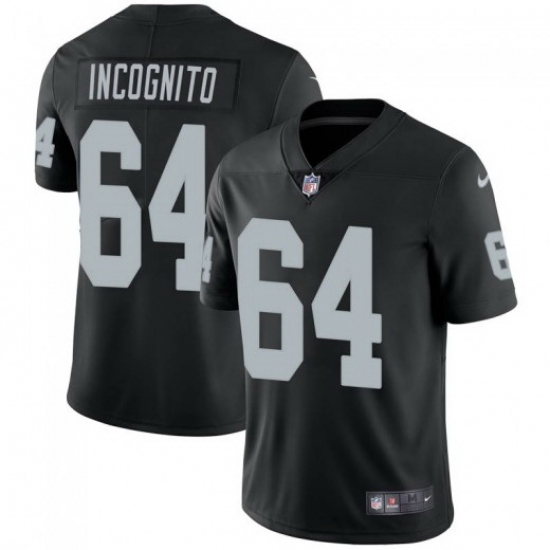 Mens Oakland Raiders 64 Richie Incognito Vapor Untouchable Limited Black Jersey Mens Oakland Raiders 64 Richie Incognito Vapor Untouchable Limited Black Jersey