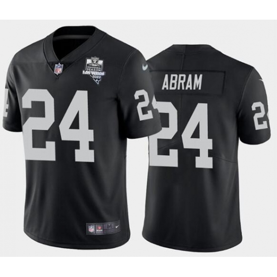 Men's Oakland Raiders Black #24 Johnathan Abram 2020 Inaugural Season Vapor Limited Stitched NFL Jersey Men's Oakland Raiders Black #24 Johnathan Abram 2020 Inaugural Season Vapor Limited Stitched NFL Jersey