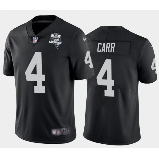 Men's Oakland Raiders Black #4 Derek Carr 2020 Inaugural Season Vapor Limited Stitched NFL Jersey Men's Oakland Raiders Black #4 Derek Carr 2020 Inaugural Season Vapor Limited Stitched NFL Jersey