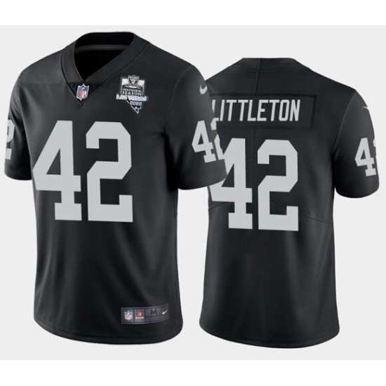Men's Oakland Raiders Black #42 Cory Littleton 2020 Inaugural Season Vapor Limited Stitched NFL Jersey Men's Oakland Raiders Black #42 Cory Littleton 2020 Inaugural Season Vapor Limited Stitched NFL Jersey