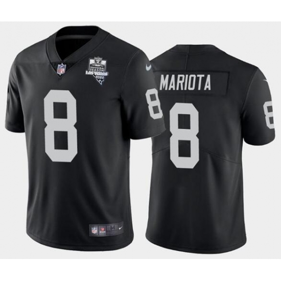 Men's Oakland Raiders Black #8 Marcus Mariota 2020 Inaugural Season Vapor Limited Stitched NFL Jersey Men's Oakland Raiders Black #8 Marcus Mariota 2020 Inaugural Season Vapor Limited Stitched NFL Jersey