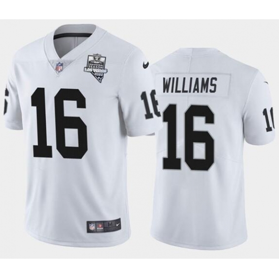 Men's Oakland Raiders White #16 Tyrell Williams 2020 Inaugural Season Vapor Limited Stitched NFL Jersey Men's Oakland Raiders White #16 Tyrell Williams 2020 Inaugural Season Vapor Limited Stitched NFL Jersey