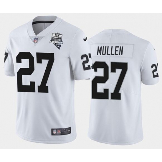 Men's Oakland Raiders White #27 Trayvon Mullen 2020 Inaugural Season Vapor Limited Stitched NFL Jersey Men's Oakland Raiders White #27 Trayvon Mullen 2020 Inaugural Season Vapor Limited Stitched NFL Jersey